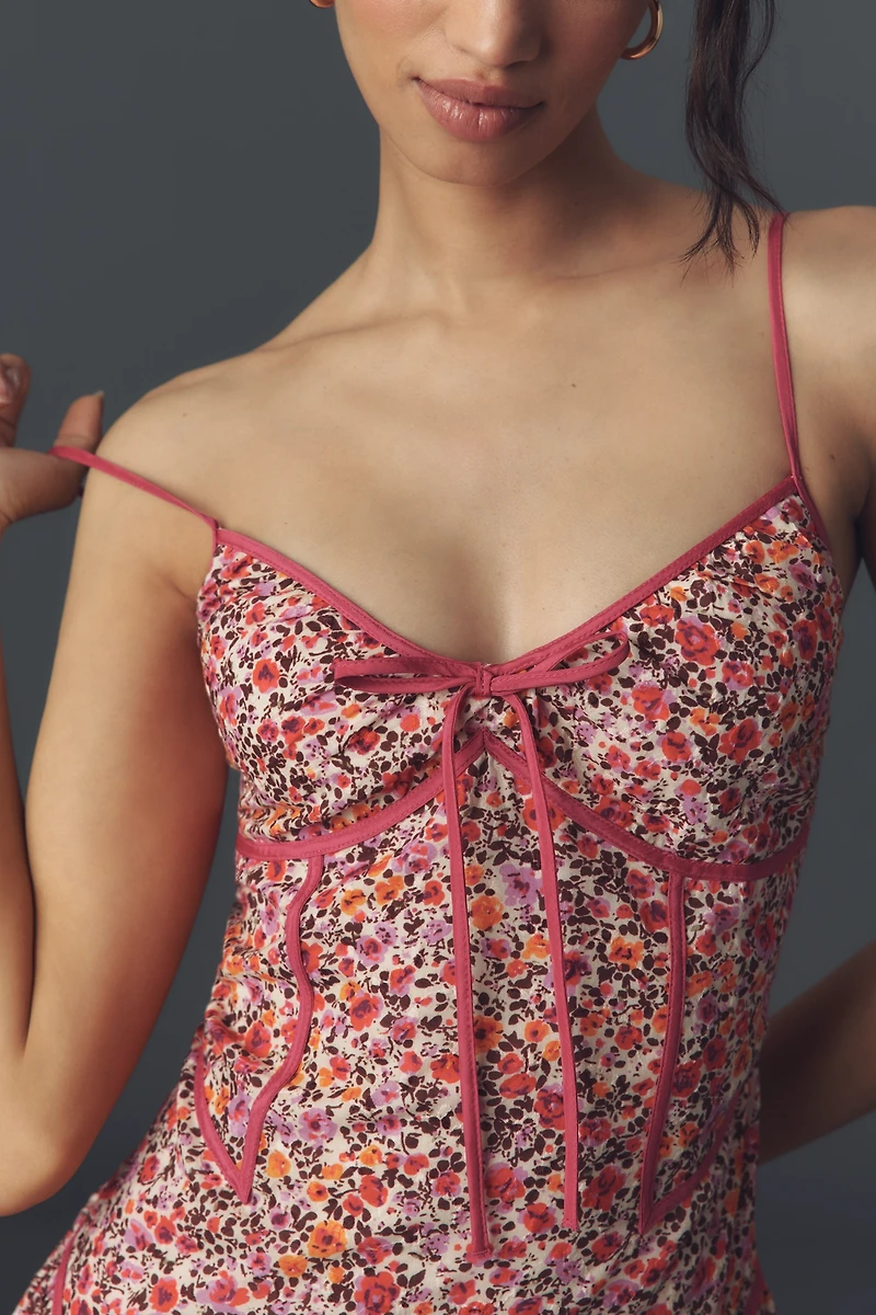 By Anthropologie Paneled Mini Slip Dress