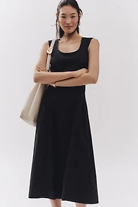 By Anthropologie Sleeveless Scoop-Neck Midi Dress