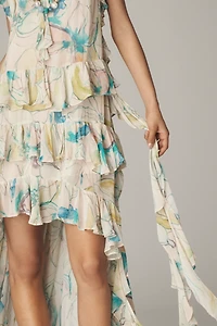 Maeve V-Neck Ruffle Hi-Low Dress