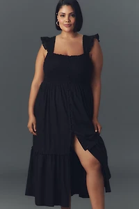 The Peregrine Square-Neck Midi Dress