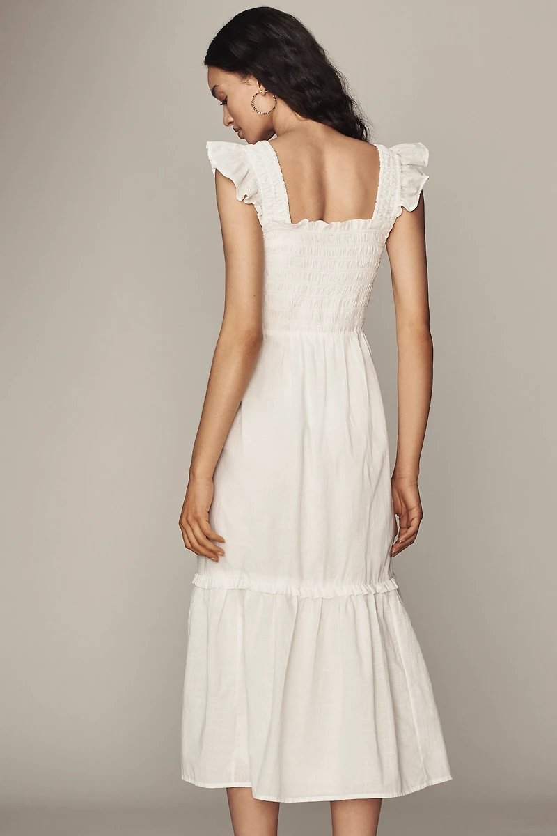 The Peregrine Square-Neck Midi Dress