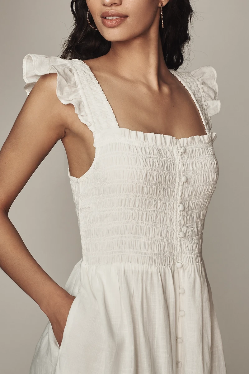 The Peregrine Square-Neck Midi Dress