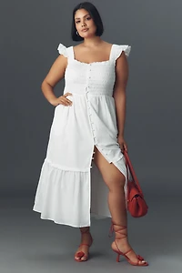 The Peregrine Square-Neck Midi Dress