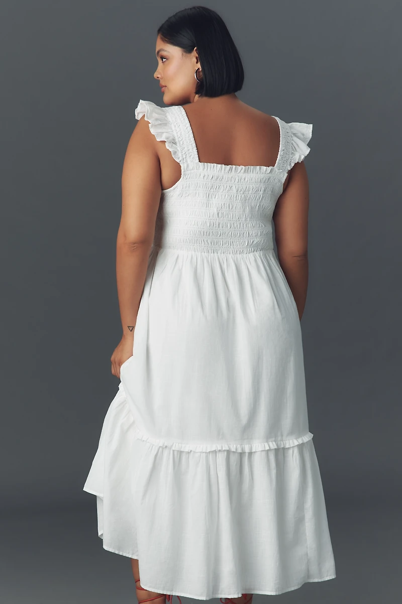 The Peregrine Square-Neck Midi Dress