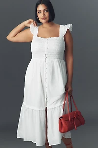 The Peregrine Square-Neck Midi Dress