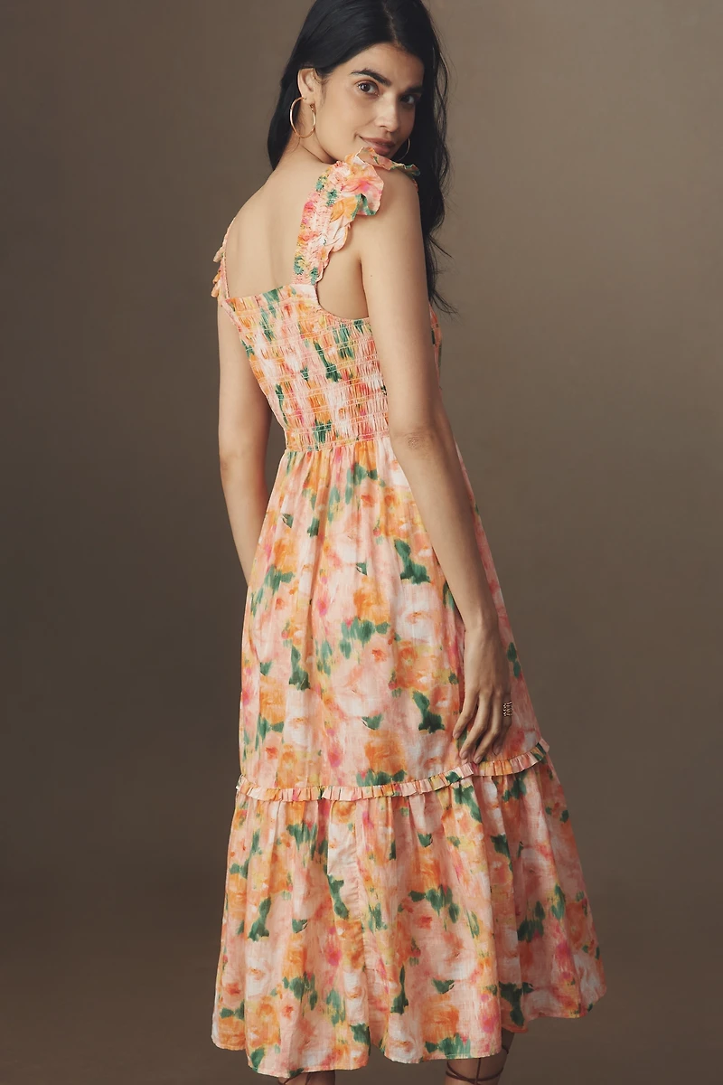 The Peregrine Square-Neck Midi Dress