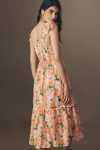 The Peregrine Square-Neck Midi Dress