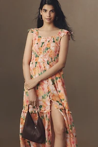 The Peregrine Square-Neck Midi Dress