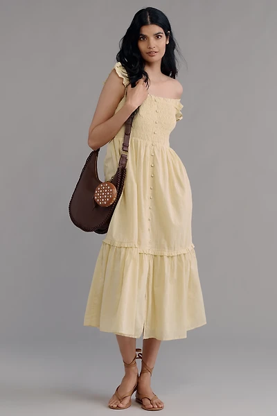 The Peregrine Square-Neck Midi Dress