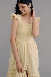 The Peregrine Square-Neck Midi Dress