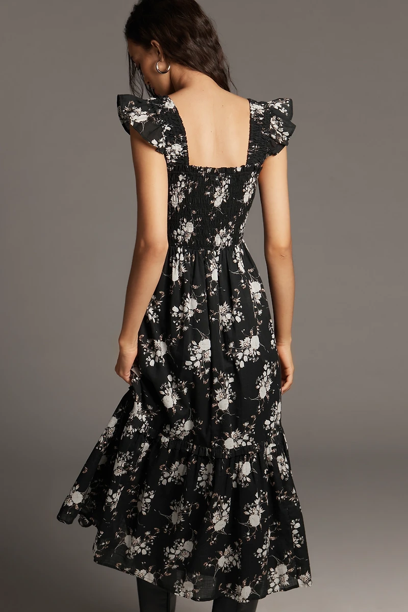 The Peregrine Square-Neck Midi Dress