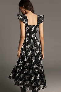 The Peregrine Square-Neck Midi Dress