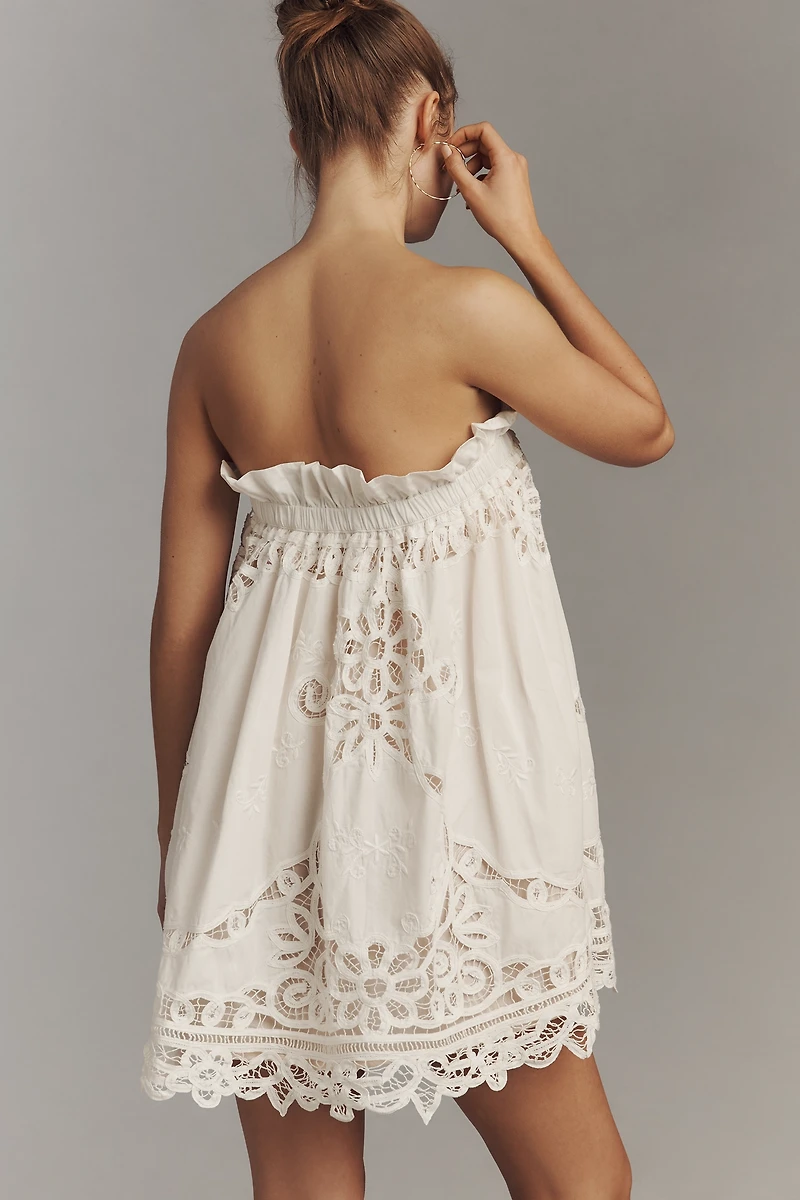 Maeve Strapless Lace Mini Dress