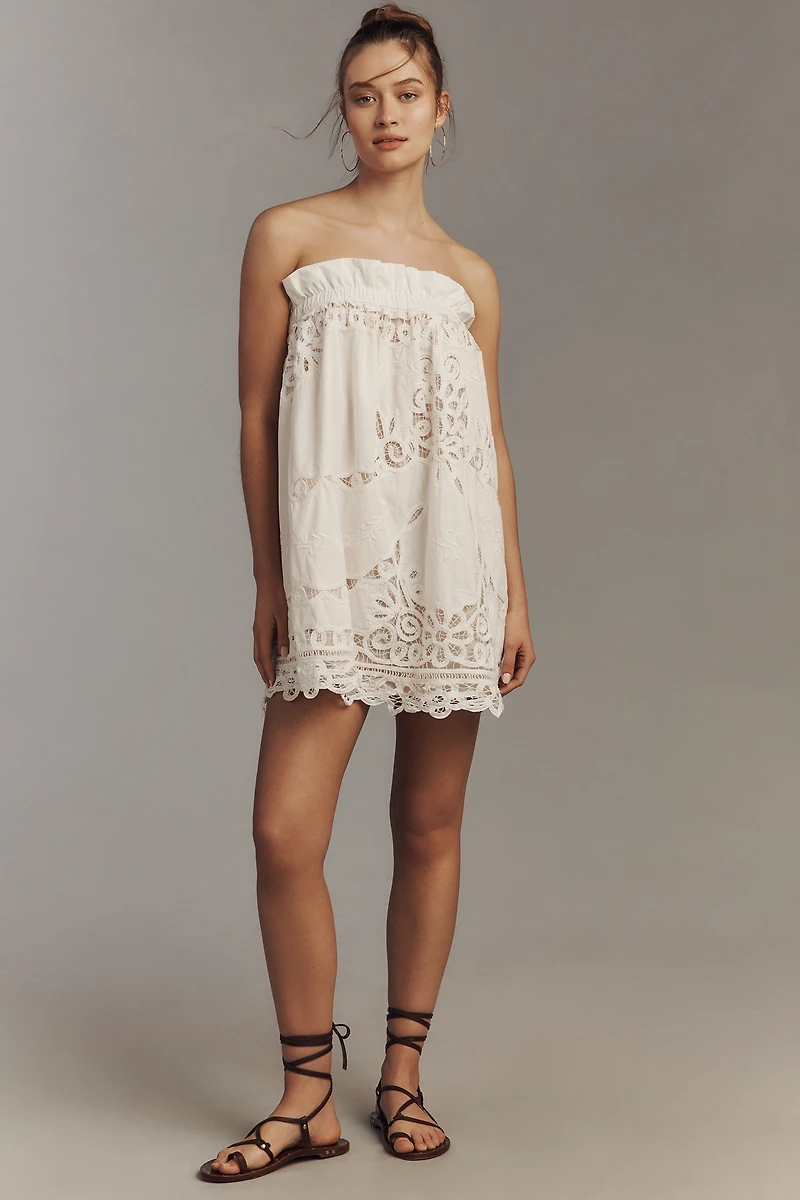 Maeve Strapless Lace Mini Dress