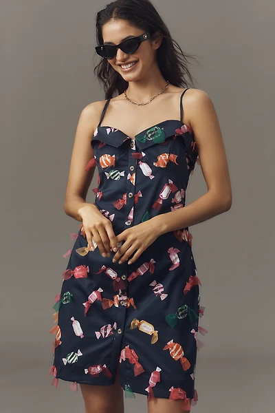 Maeve Printed Buttondown Mini Dress
