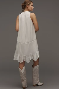By Anthropologie Sleeveless V-Neck Lace Mini Dress