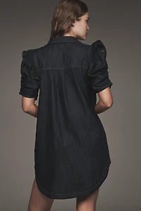 The Ozzi Ruffle-Sleeve Shirtdress by Pilcro