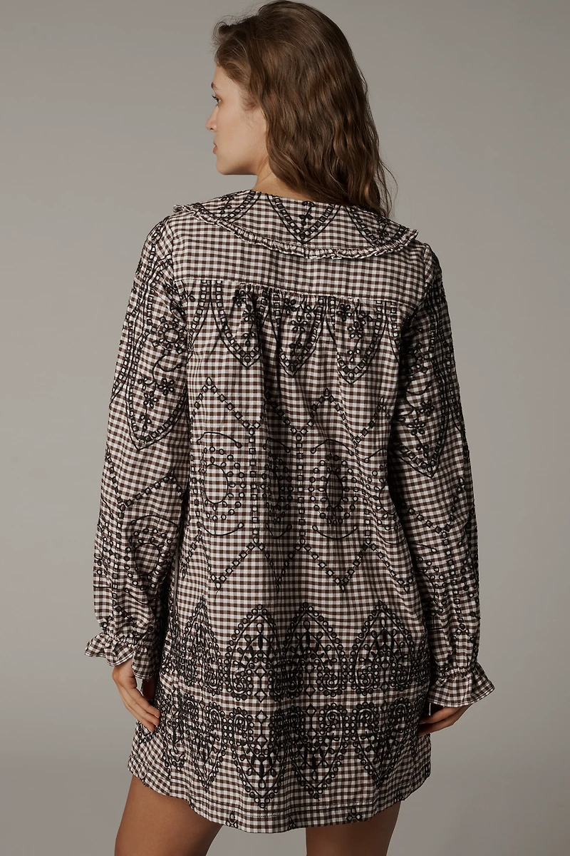 The Keira Long-Sleeve Shirt Dress by Pilcro