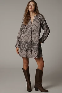 The Keira Long-Sleeve Shirt Dress by Pilcro