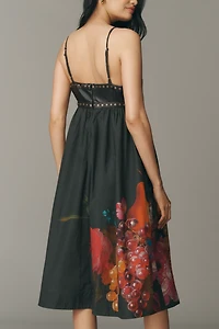By Anthropologie Twofer Faux-Leather Babydoll Dress