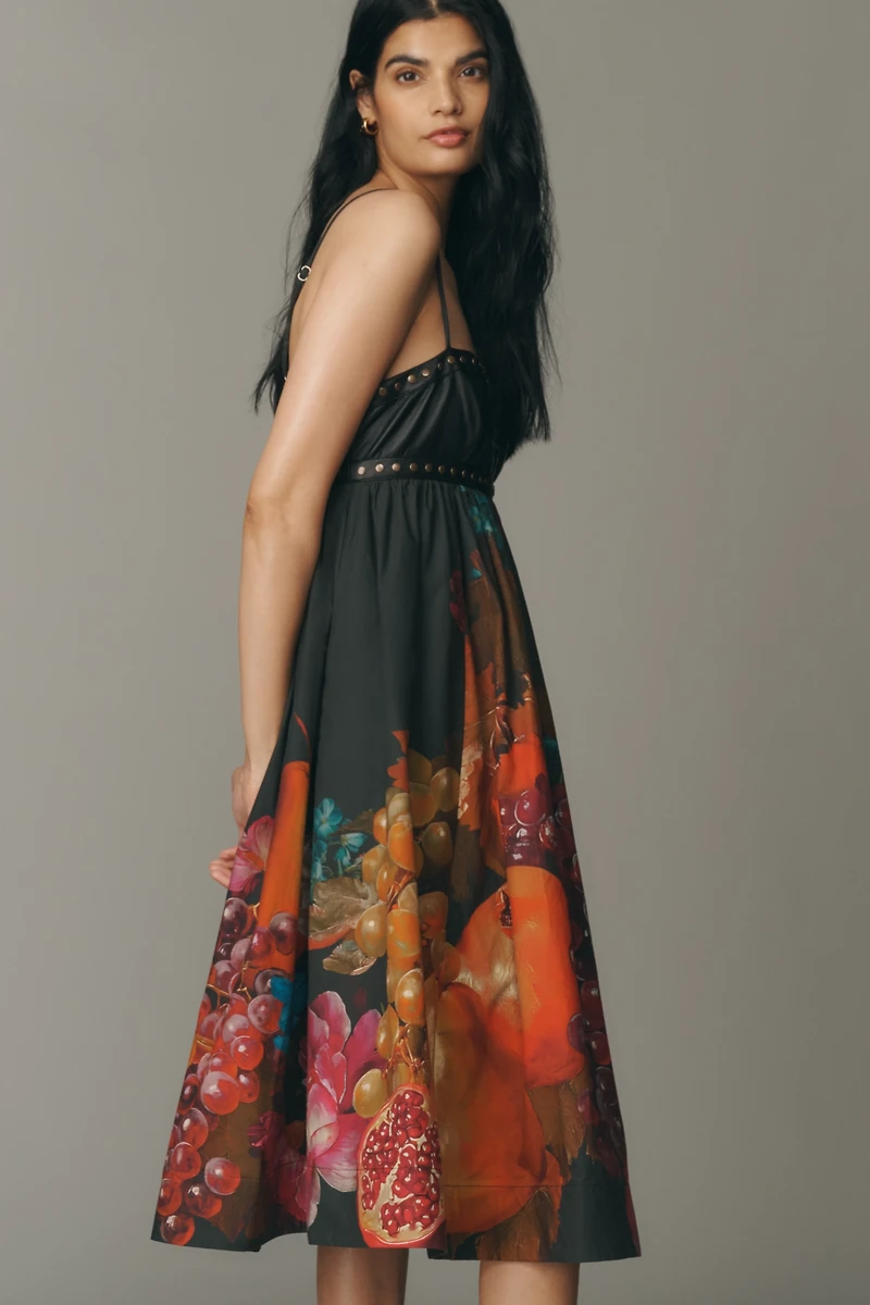 By Anthropologie Twofer Faux-Leather Babydoll Dress