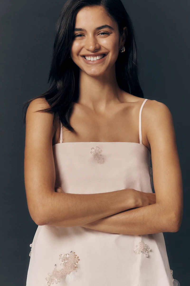 Maeve Strapless Scattered Embellished Mini Dress