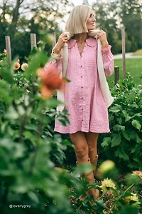 The @loverlygrey Keira Long-Sleeve Shirt Dress by Pilcro