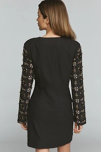 Maeve Long-Sleeve Embellished Blazer Mini Dress