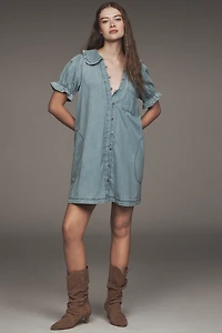 The Keira Denim Mini Dress by Pilcro