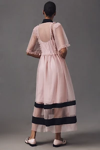 By Anthropologie Sheer Maxi Dress