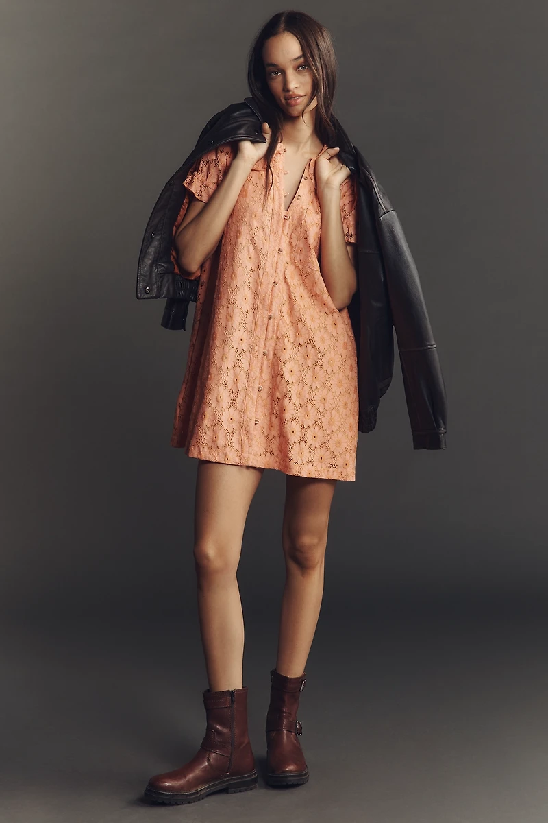 The Keira Lace Mini Dress by Pilcro