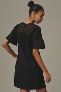 By Anthropologie Cotton Poplin Swing Mini Dress