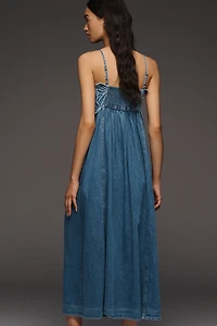 Pilcro Bouquet Embroidered Maxi Dress