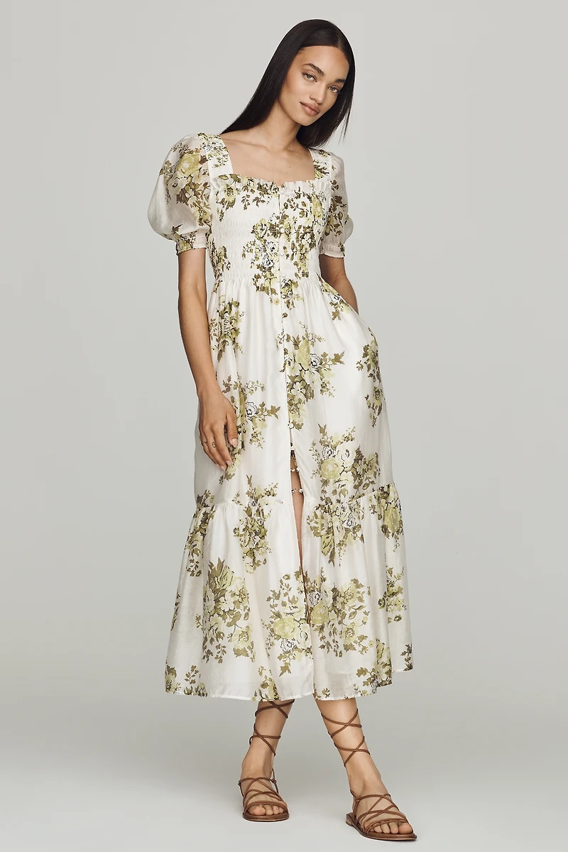 By Anthropologie Peregrine 100% Cotton Midi Dress