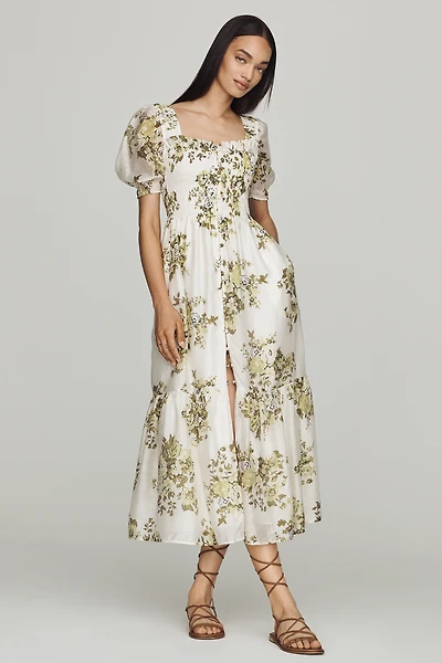 By Anthropologie Peregrine 100% Cotton Midi Dress