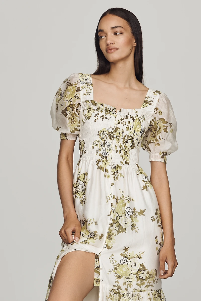 By Anthropologie Peregrine 100% Cotton Midi Dress