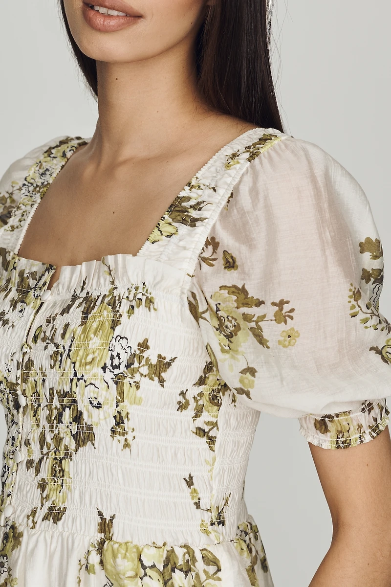 By Anthropologie Peregrine 100% Cotton Midi Dress