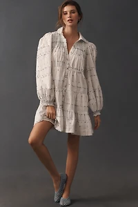 Maeve Tiered Collared Mini Dress