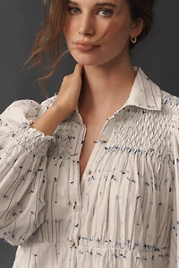 Maeve Tiered Collared Mini Dress