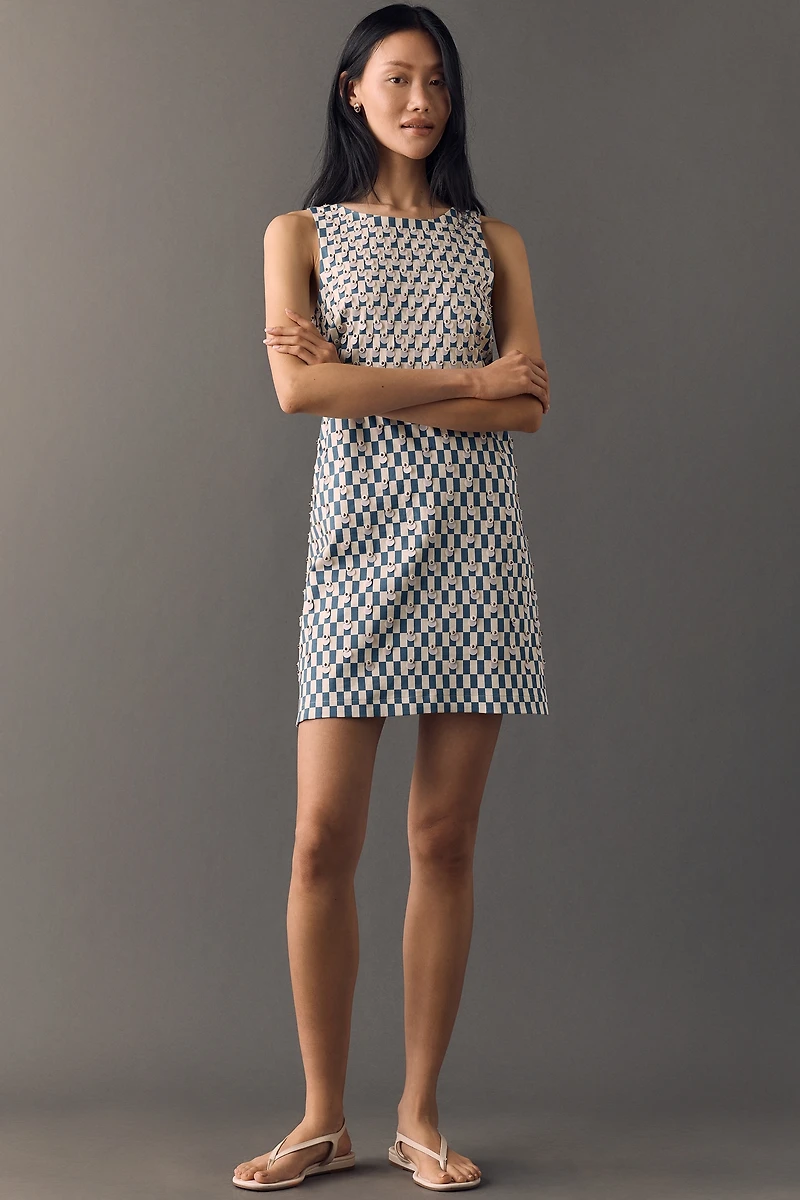 Maeve Cotton Blend Sequin Shift Dress