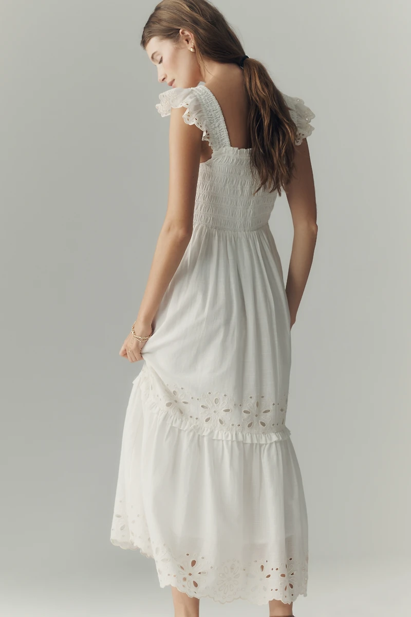 Peregrine Eyelet Midi Dress