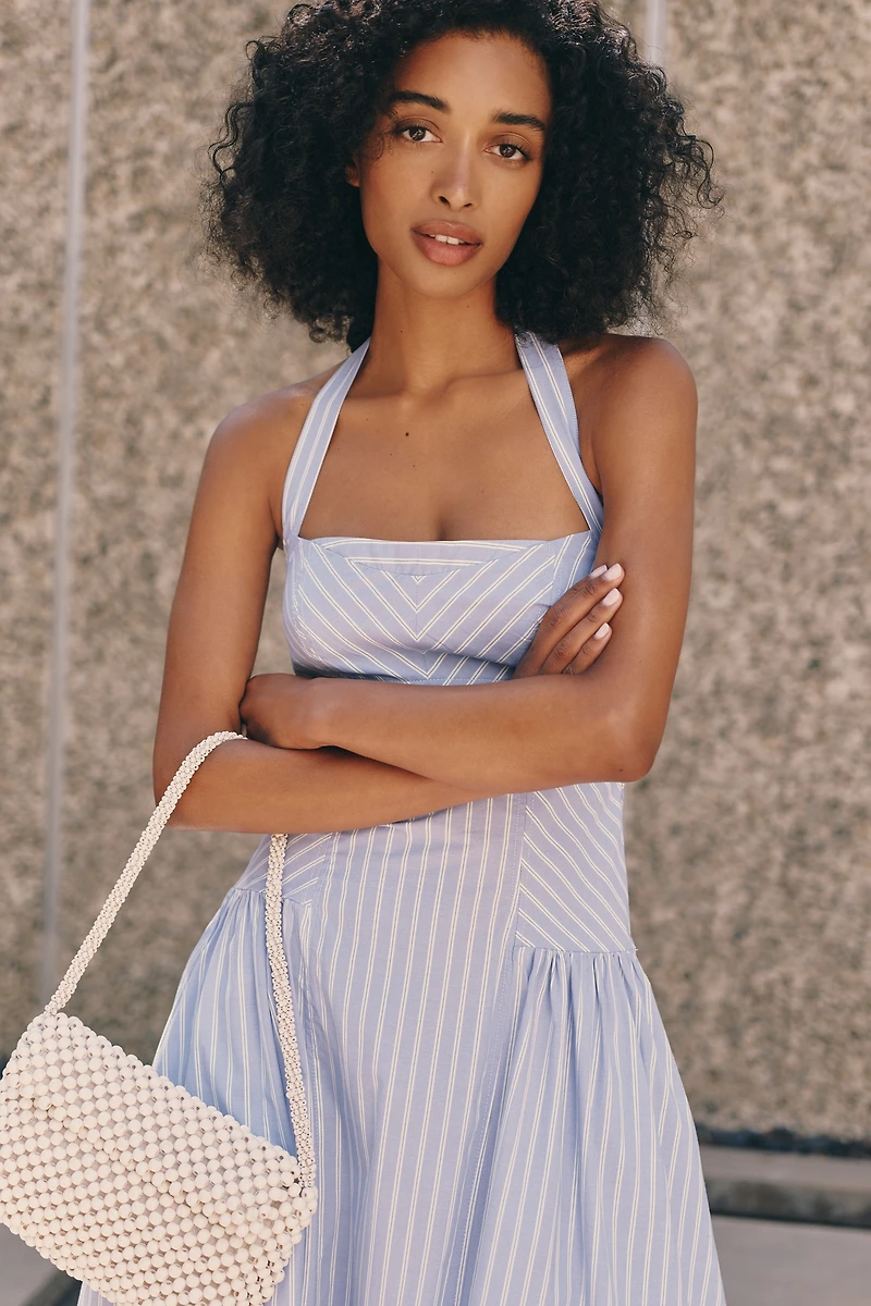 Maeve Poplin Halter Midi Dress