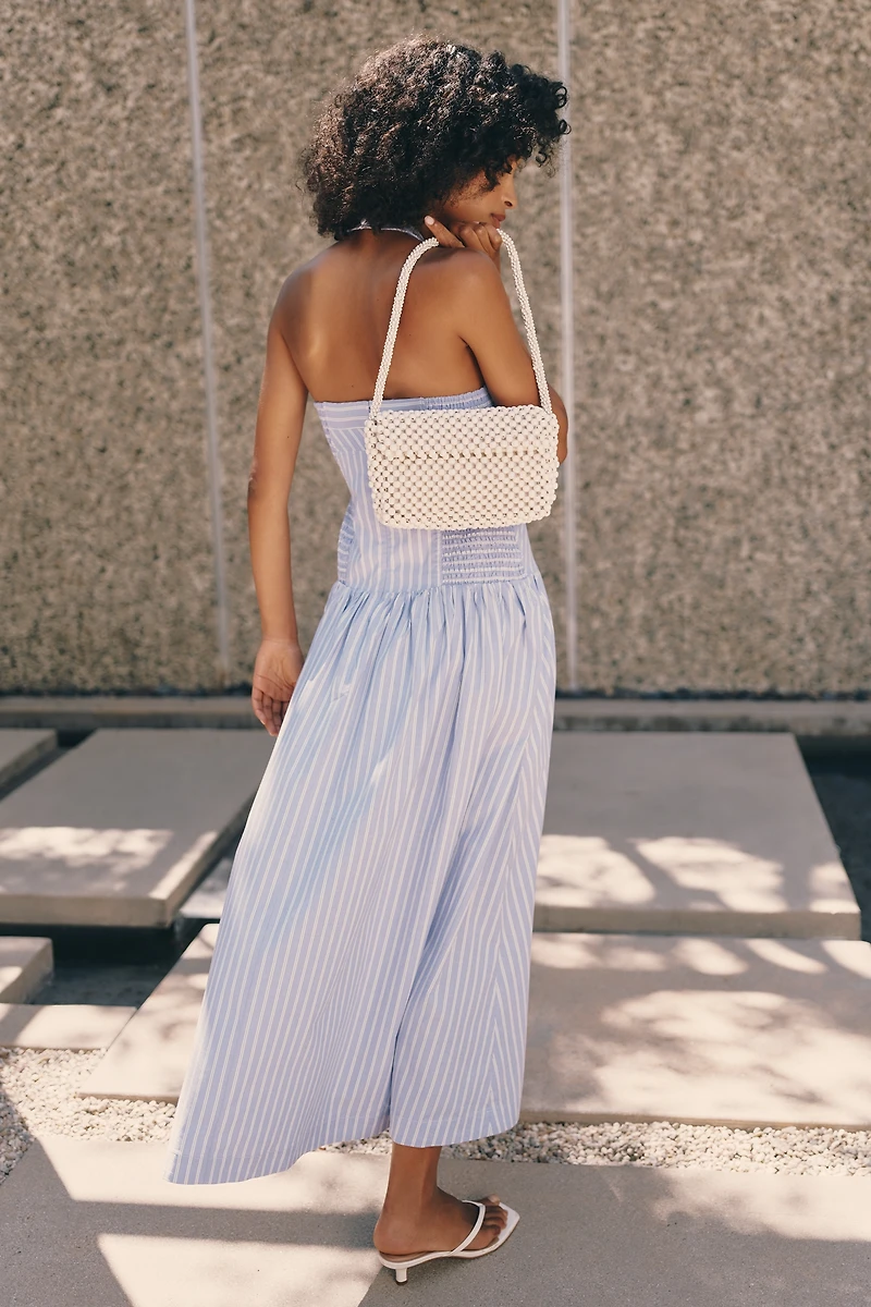 Maeve Poplin Halter Midi Dress