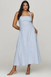 Maeve Poplin Halter Midi Dress