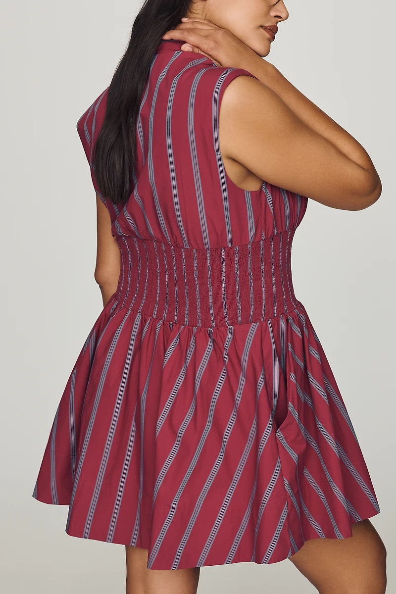 Tommie Front-Zip Mini Shirtdress