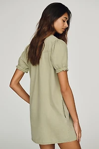 Aly Puff-Sleeve Mini Dress by Pilcro