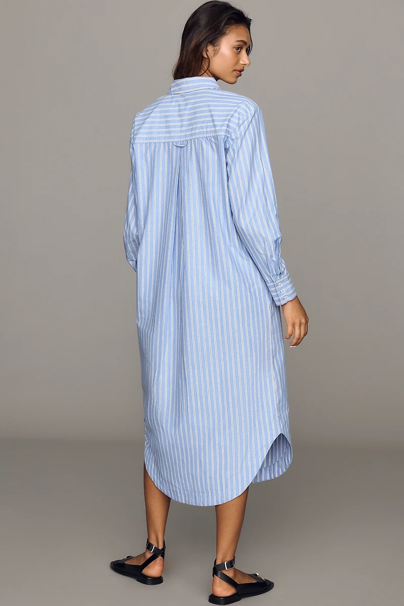 Maeve Soren Long-Sleeve Midi Shirtdress