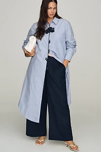 Maeve Soren Long-Sleeve Midi Shirtdress