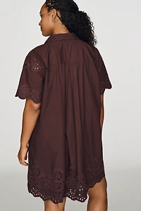 By Anthropologie Pollie 100% Cotton Swing Mini Dress