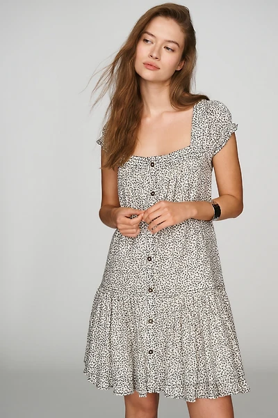 Pilcro 100% Cotton Ruffle Mini Dress